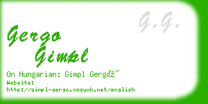 gergo gimpl business card